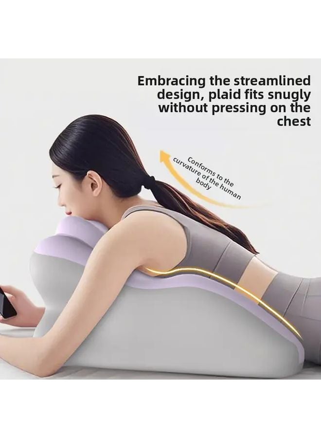 Purple Cervical Support Pillow Ergonomic Backrest Cushion Medium Firmness Breathable - Image 2